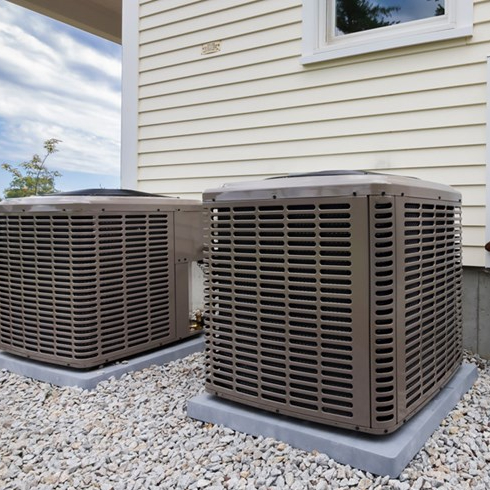 HVAC units outside a house