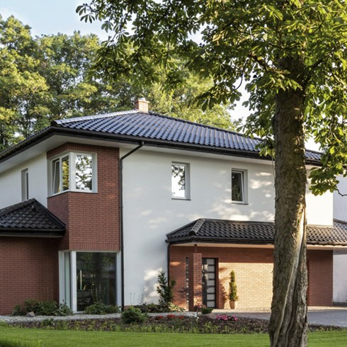 House with trees out front