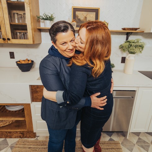 Mandy and Annie Speak Each Other’s Love Languages Mandy Rennehan and girlfriend Annie hugging