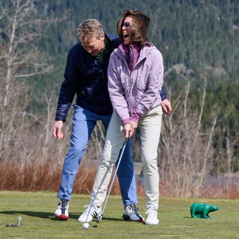 Sarah Richardson and Alex Could Give a Course on Love Sarah Richardson and husband golfing