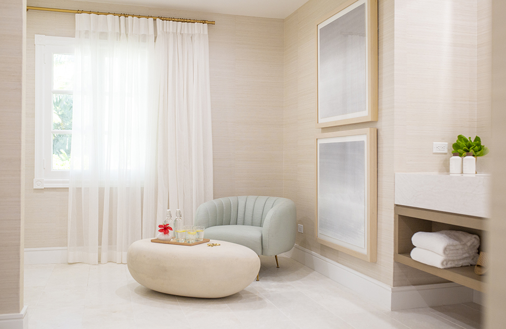 A lounge area in the ensuite