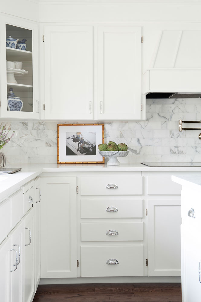 Natural stone cut in a subway tile pattern.