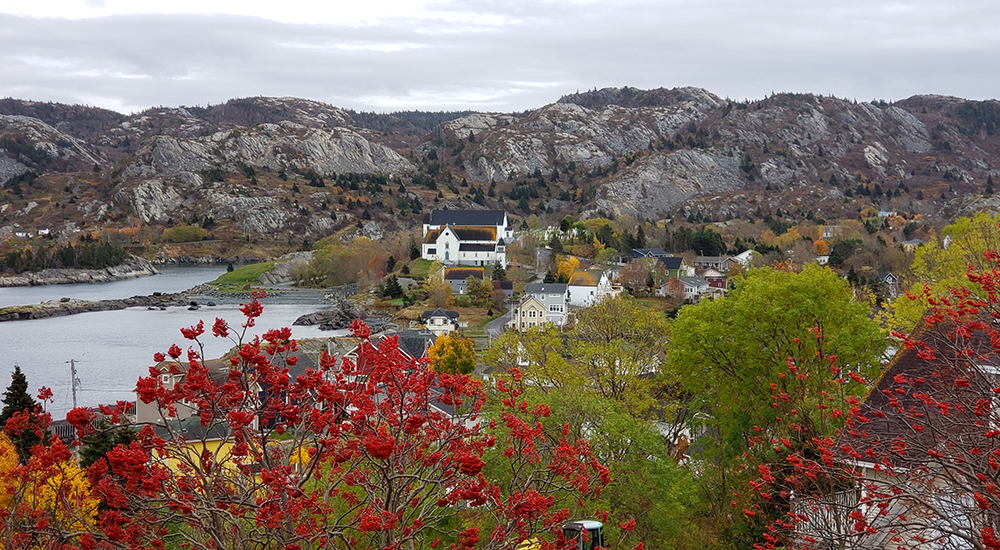 A view of Brigus Bay on Conception Bay in Newfoundland.