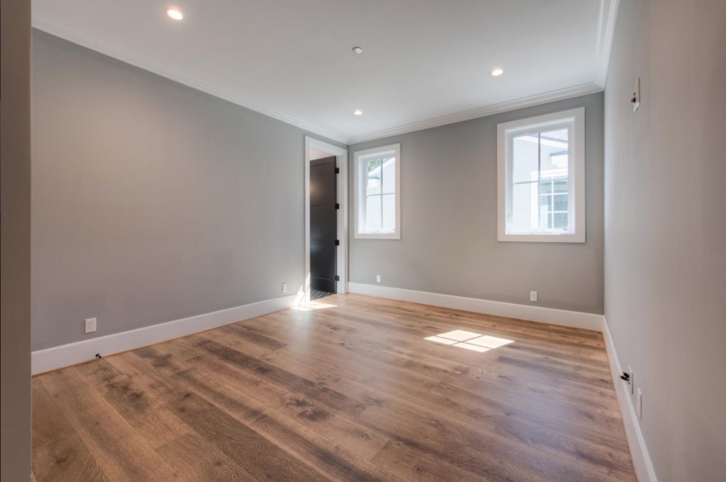 An empty additional bedroom with plenty of light