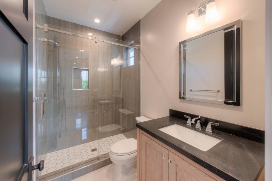 The ensuite bathroom of one of the guest rooms