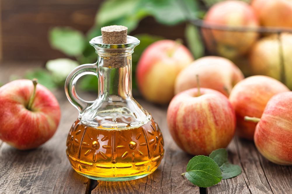 Apple cider vinegar in a bottle