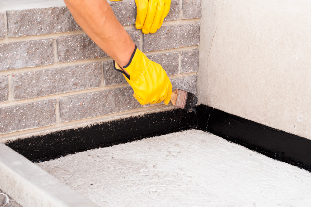 Waterproofing a basement wall