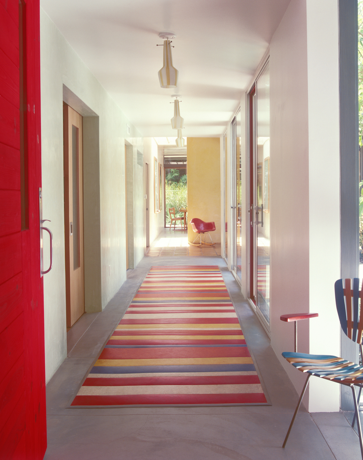 colourful hallway with lots of colour