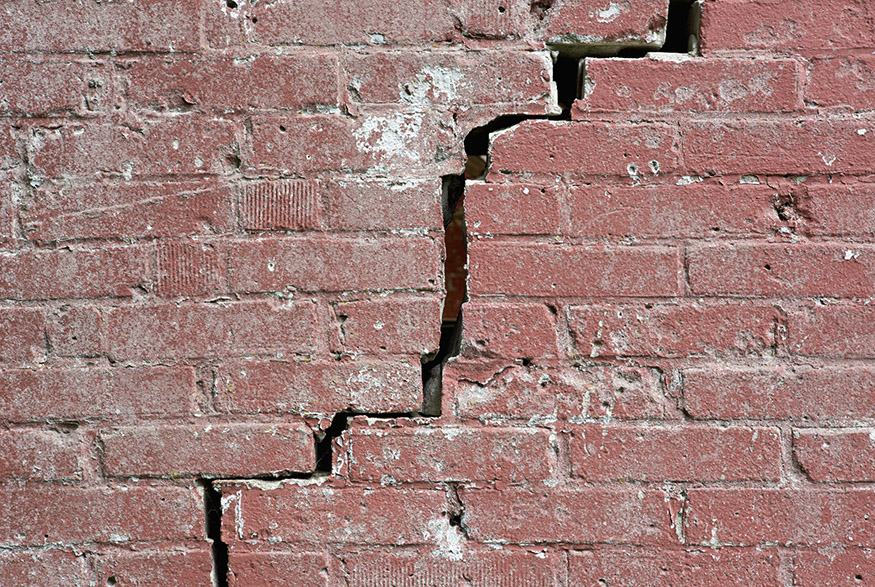 Cracked wall