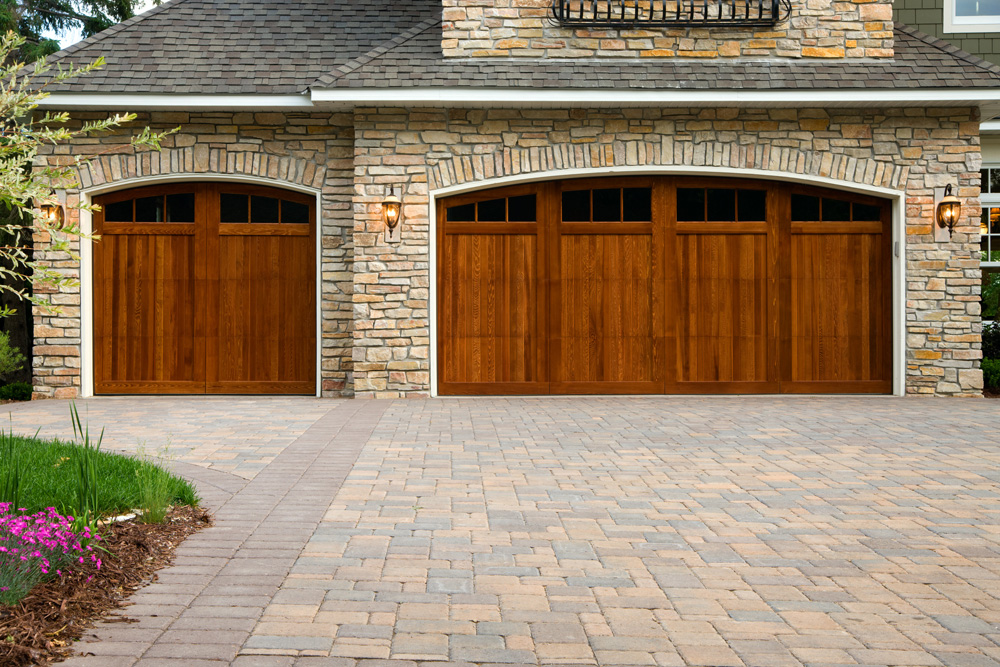 Driveway in front of a luxury home