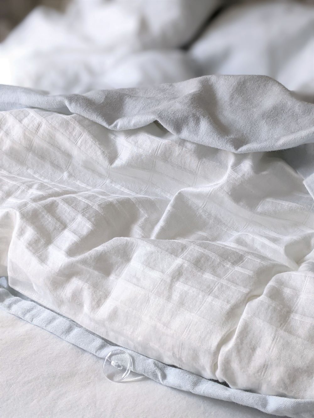 White duvet cover