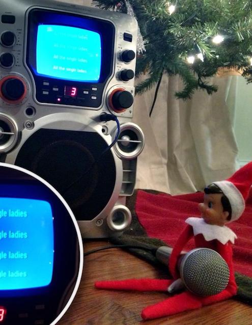 elf on the shelf singing karaoke