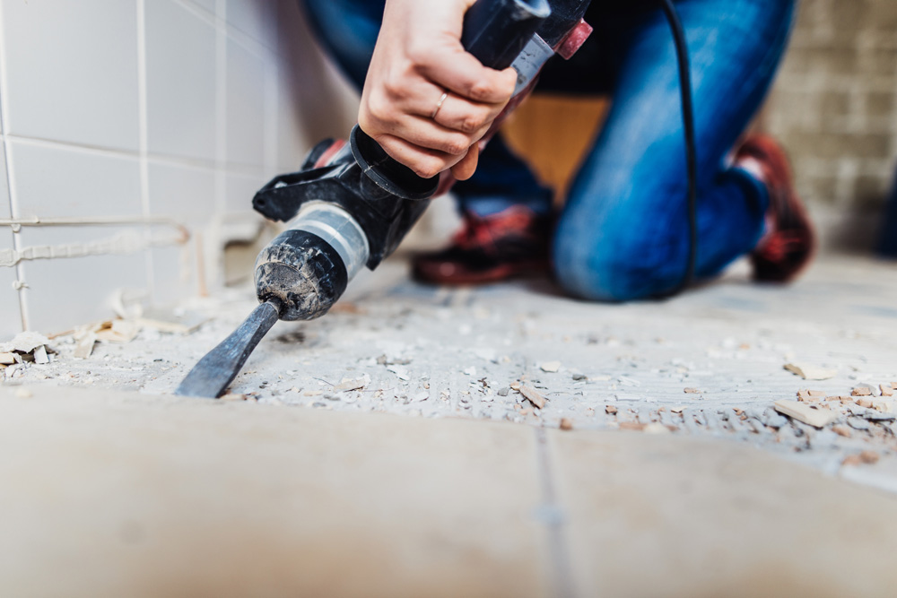 Removing an old floor