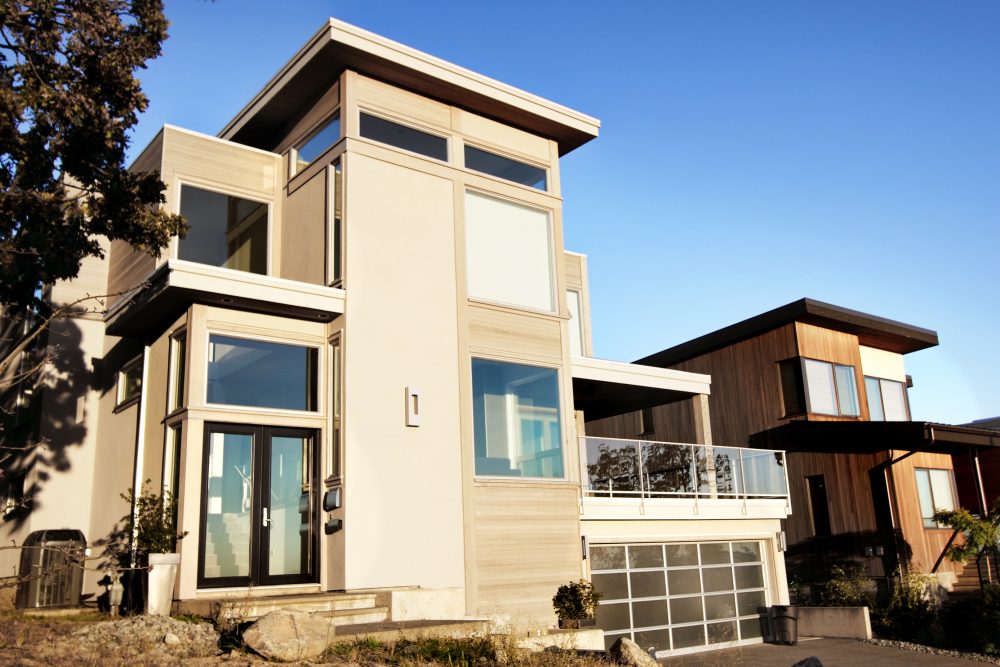 Facade of a modern home.