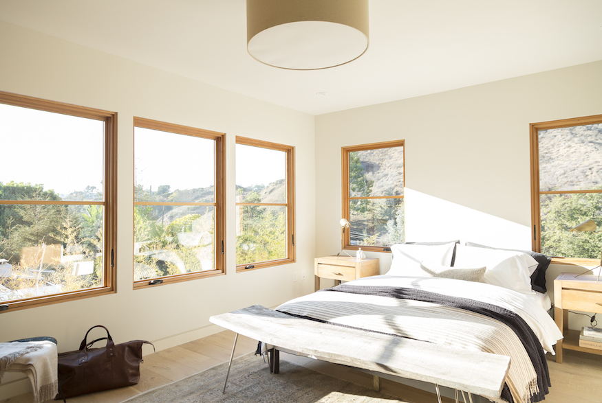 Bedroom in Jon Hamm's Los Feliz home