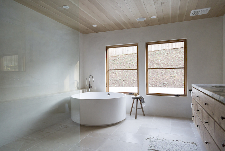 Master bathroom in Jon Hamm's Los Feliz home