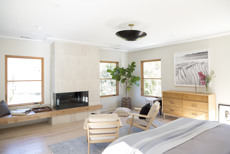 Master suite in Jon Hamm's Los Feliz home