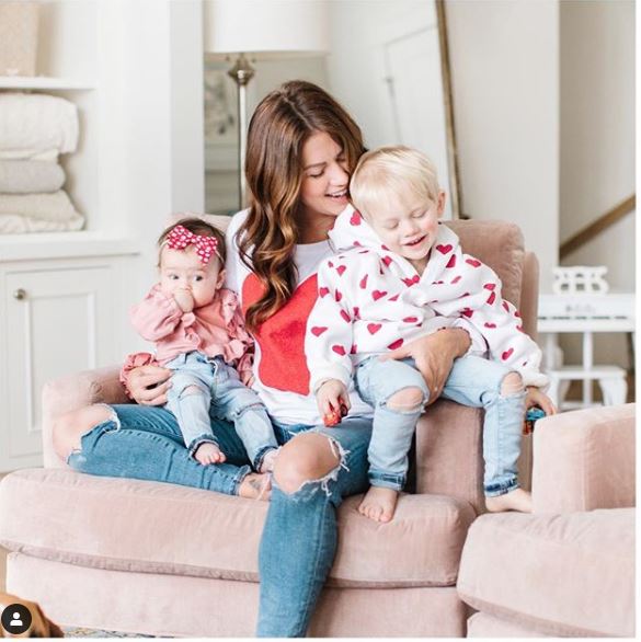 Jillian Harris with kids Leo and Annie