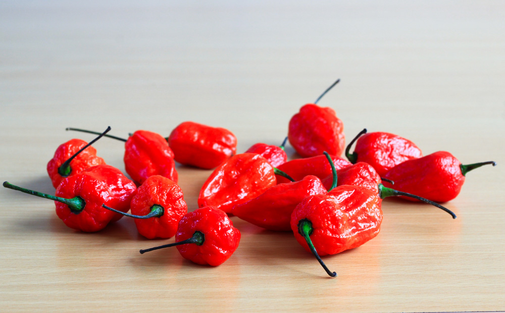 A pile of peppers