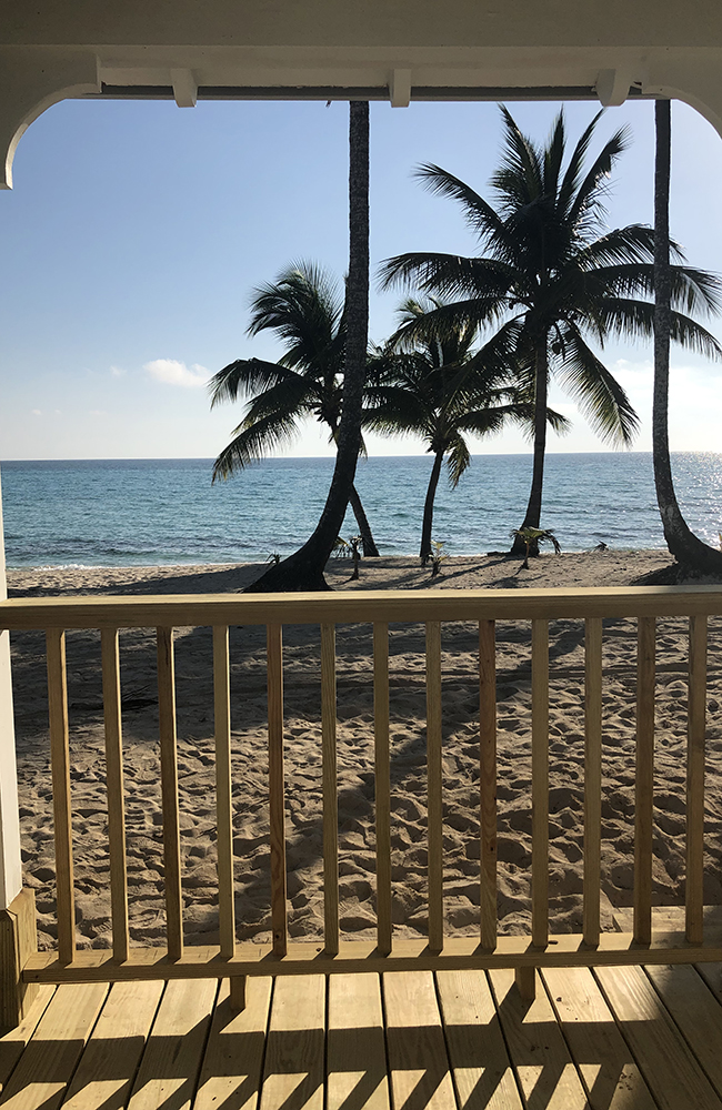 View of the Caribbean ocean