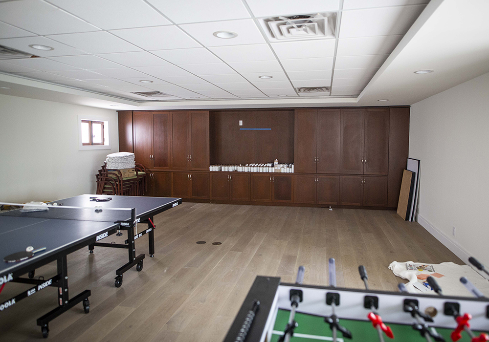 An empty games room