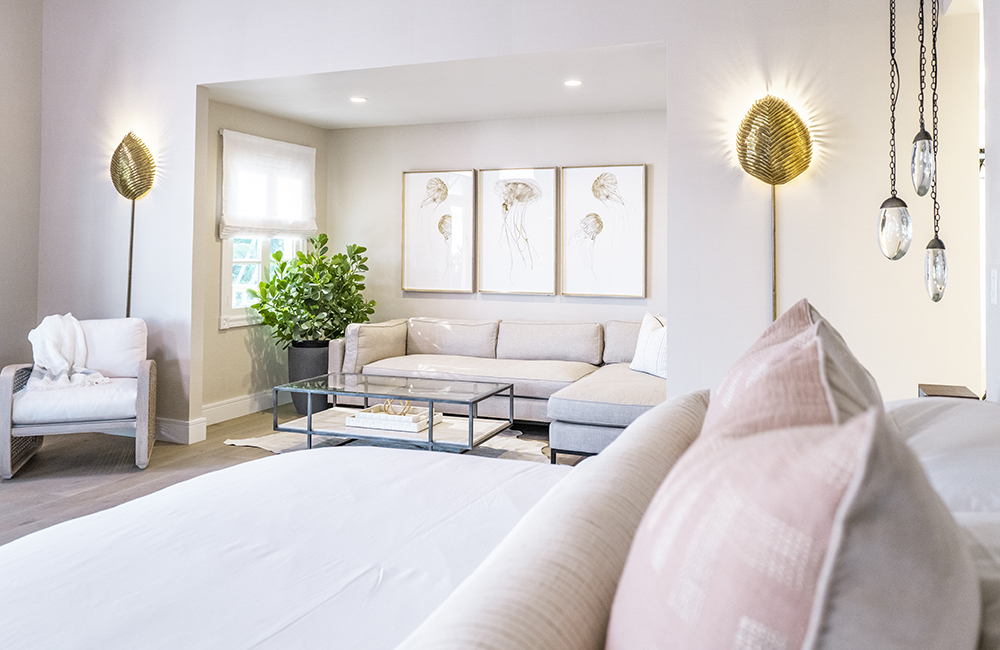 Myrtle Sconces outside a sitting room