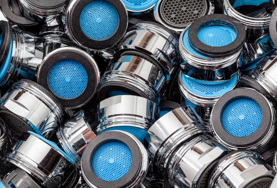 Faucet aerators in a big pile