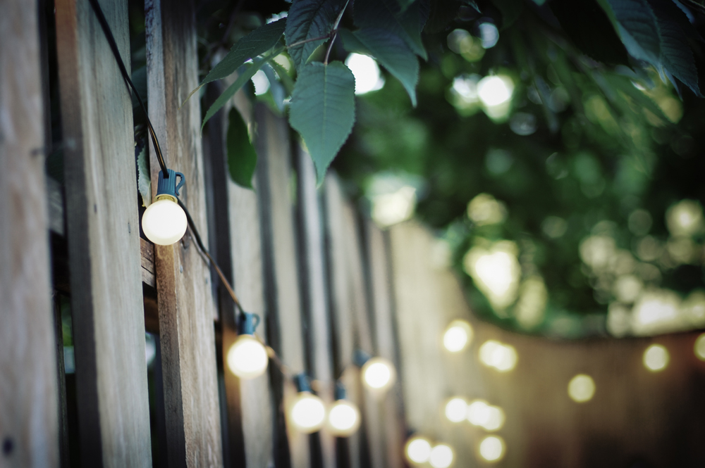 Backyard patio lights