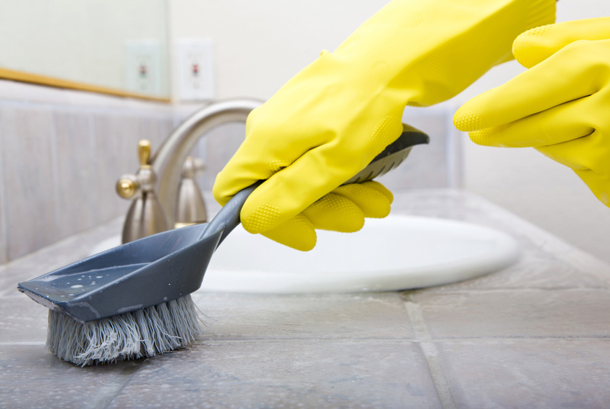 Scrubbing grout