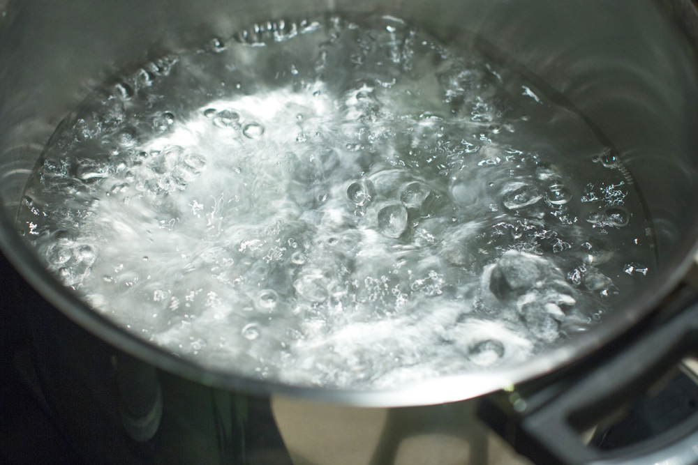 Pot of boiling water