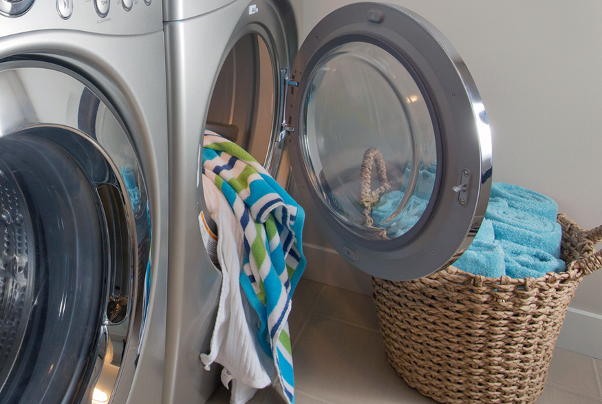 Towel coming out of a dryer