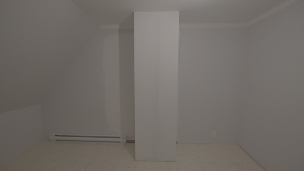 empty white, unfinished craft room