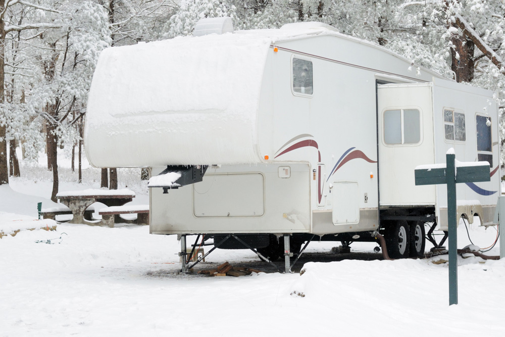 Motorhome in winter