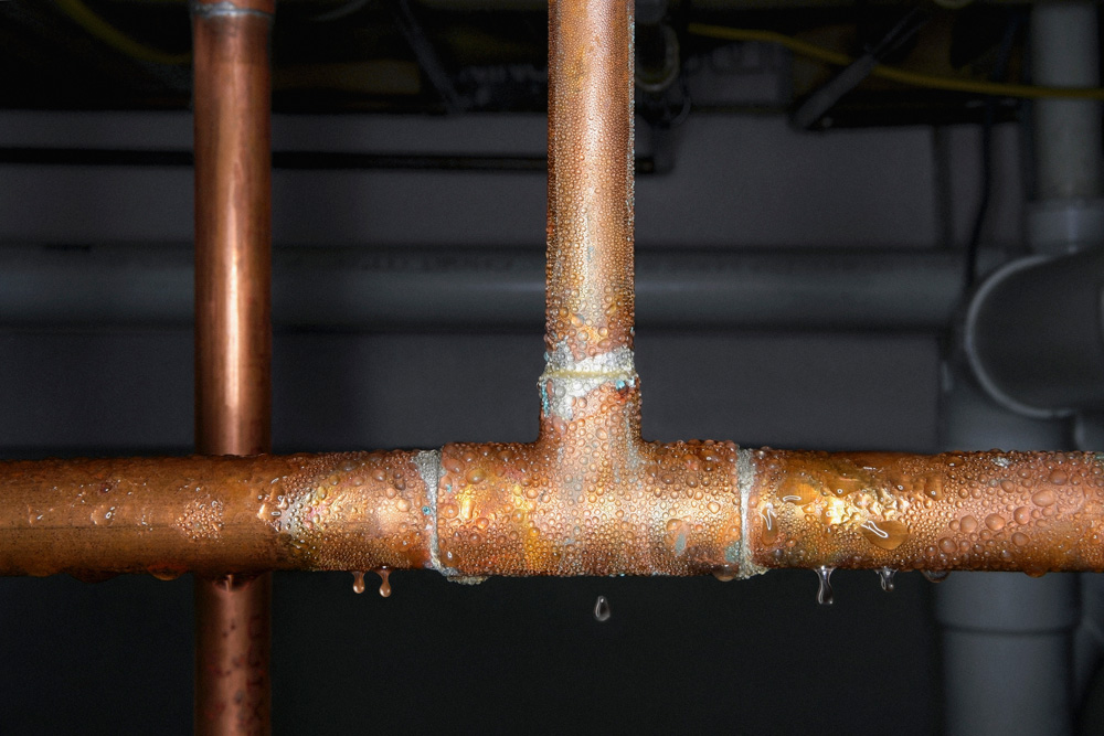 Damaged pipes