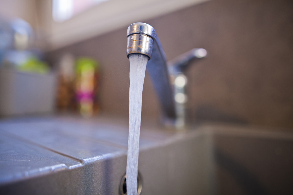 Running water in the kitchen