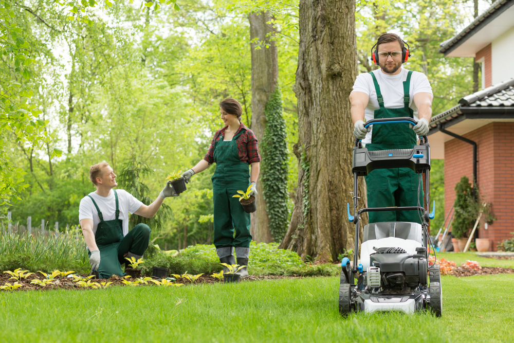 Landscaping crew