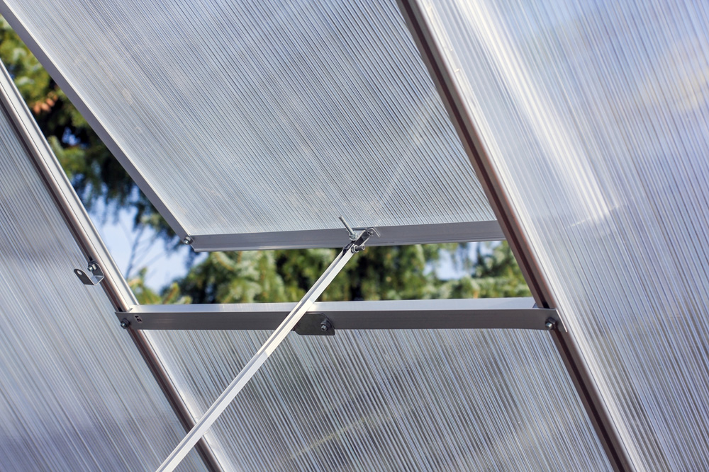 Open window in a greenhouse