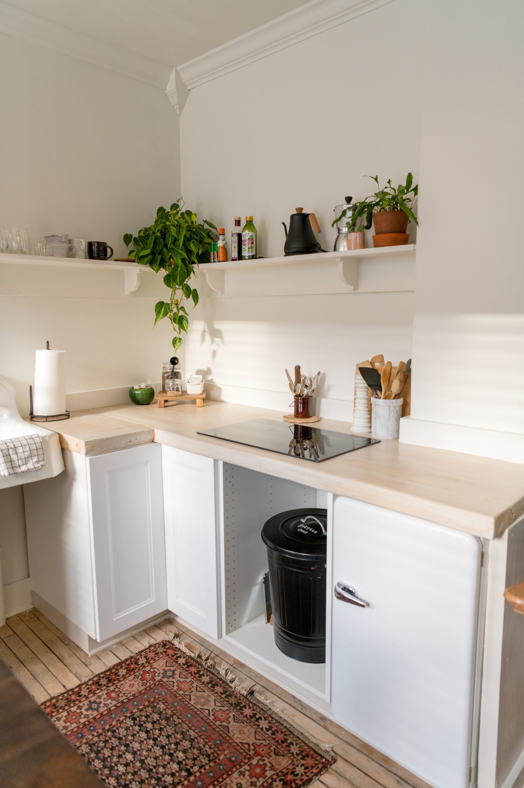 Recycling bin in the kitchen