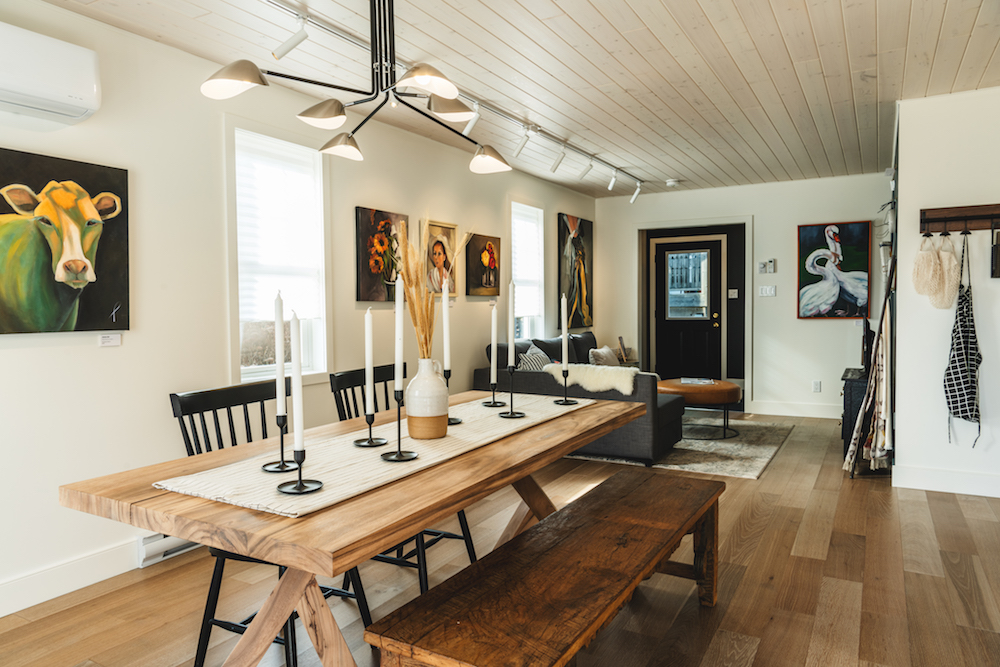 Dining room with extra seating