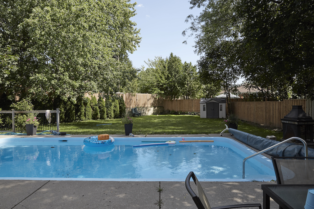 Amy and Terry’s backyard before the renovation