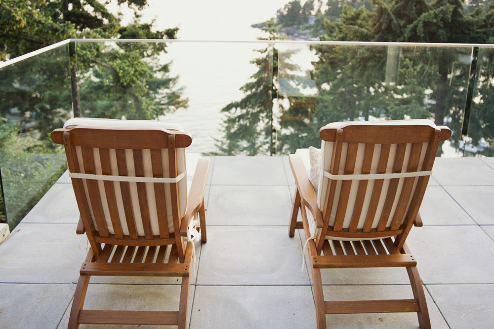 Chairs on a balcony