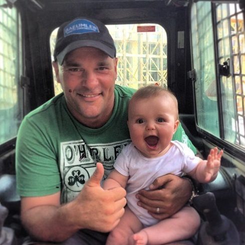 Bryan Baeumler with one of his four kids