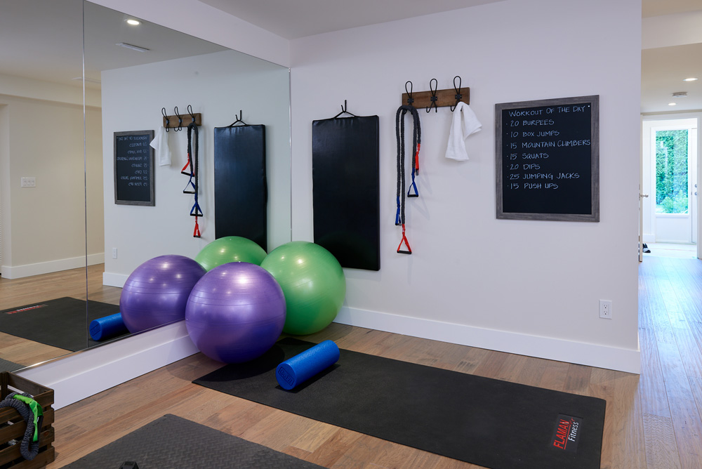 Home gym and yoga setup