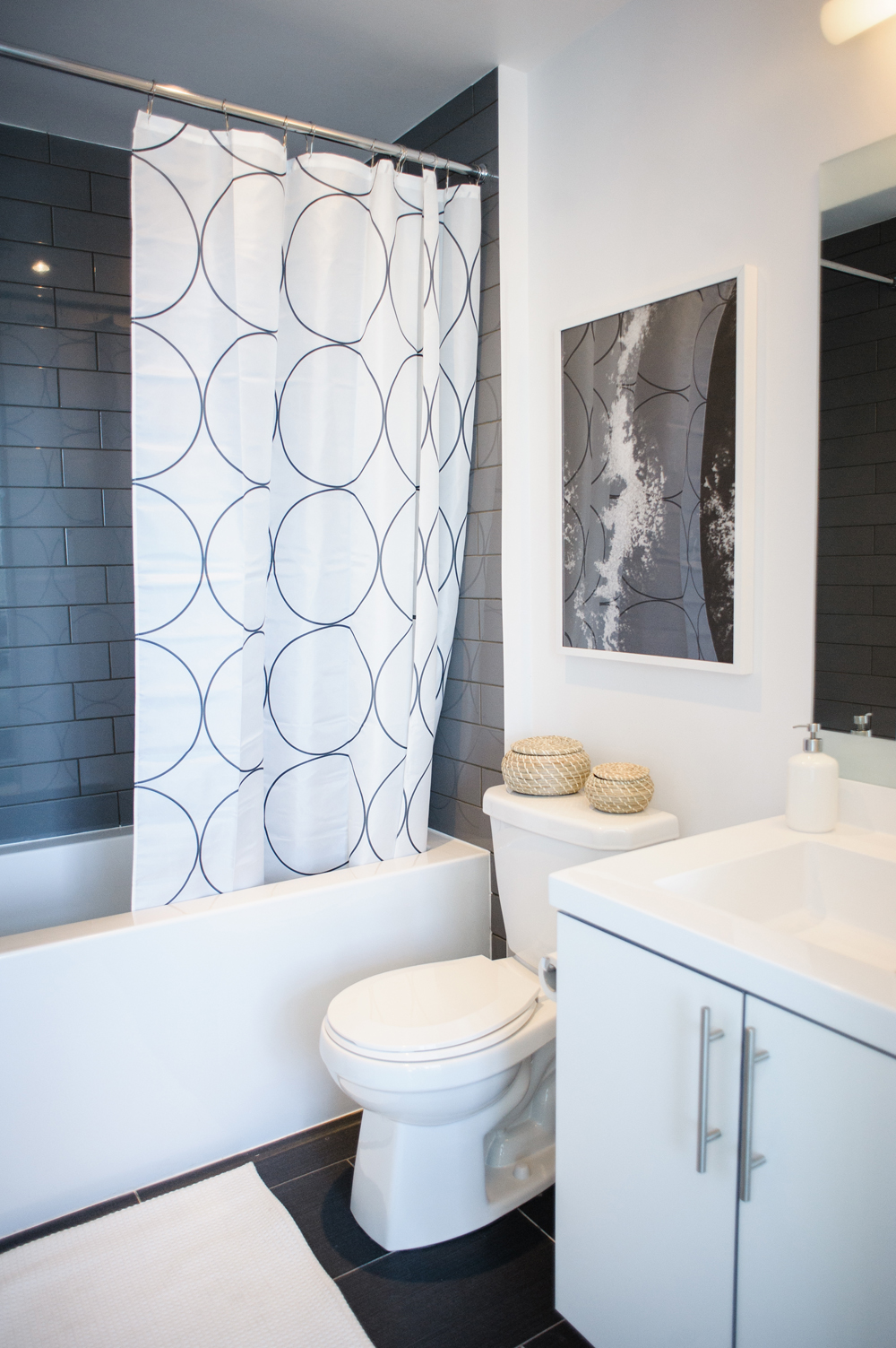 Simple white and grey bathroom