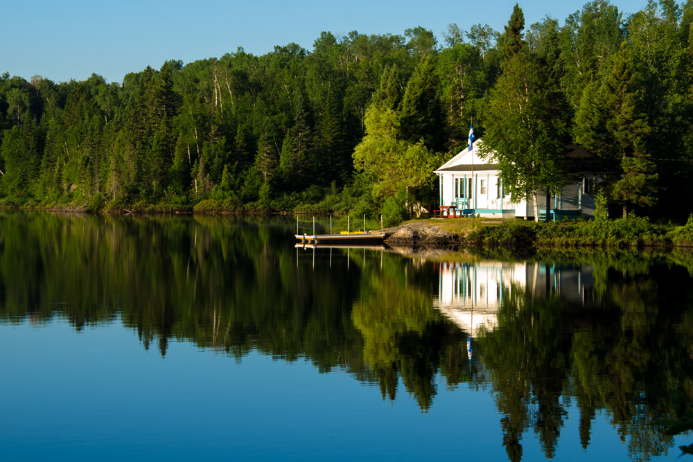 Cottage on a lake