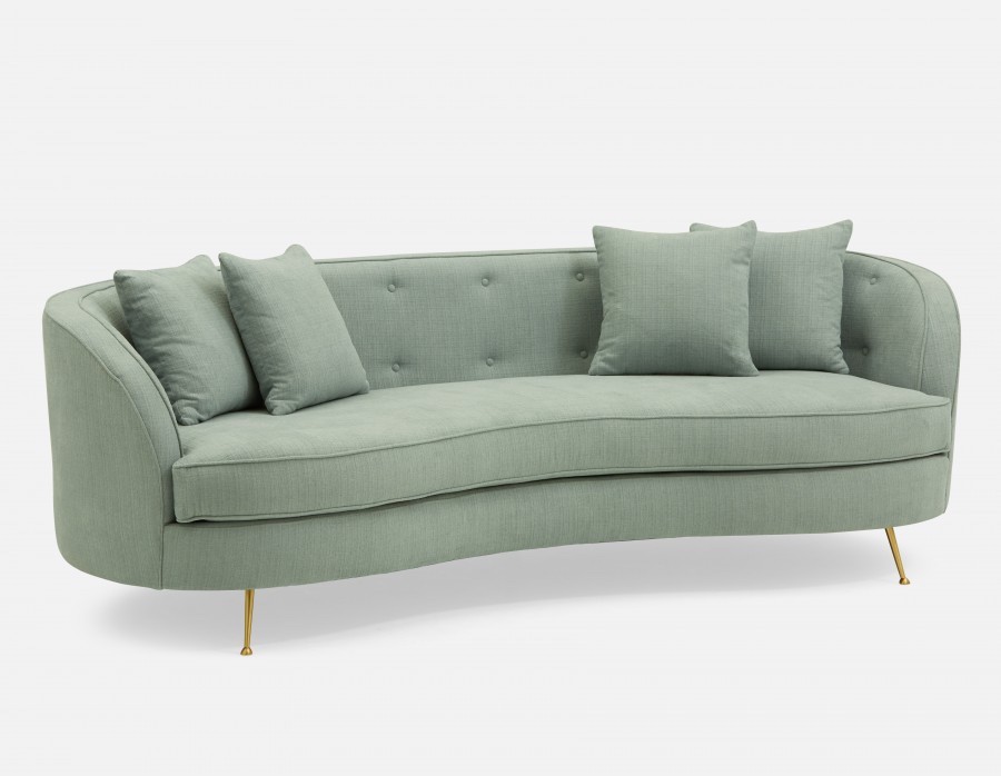 Light green sofa on dainty feet