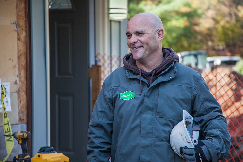 Bryan Baeumler on construction site