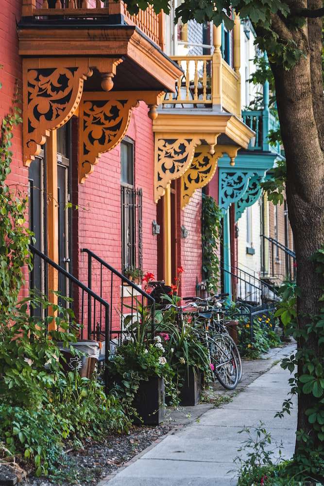 colourful townhouses