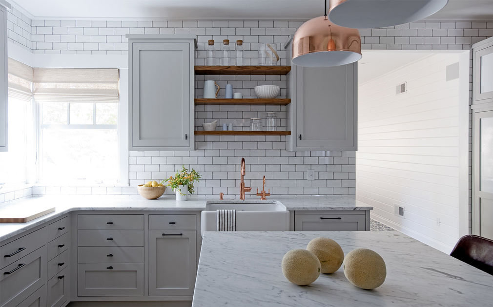 Mid-century modern kitchen design.