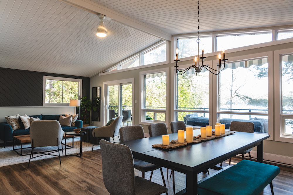 Floor to ceiling cottage windows